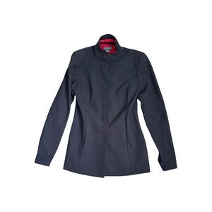 Ameliora The Carmen Silk Lined Mandarin Collar Jacket Black Women's Size‎ 2
